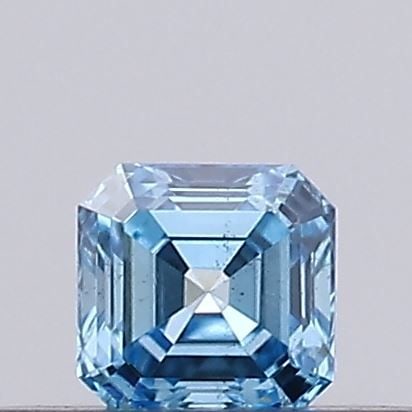 Loose Diamond - ASSCHER 0.16ct Fancy Vivid Blue SI1: Loose Diamond - ASSCHER 0.16ct Fancy Vivid Blue SI1 Source: This is a real non-mined Diamond that has been grown in a lab Shape: ASSCHER Carats: 0.16 Color: Fancy Vivid Blue Certification: NONE Video:
