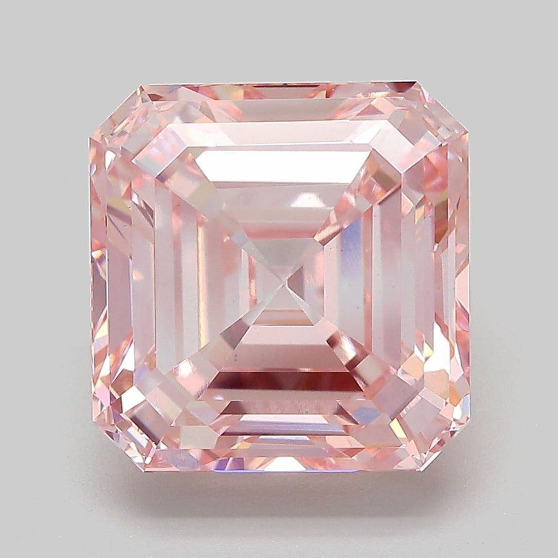Loose Diamond - ASSCHER 7.06ct Fancy Intense Pink VS1: Loose Diamond - ASSCHER 7.06ct Fancy Intense Pink VS1 Source: This is a real non-mined Diamond that has been grown in a lab Shape: ASSCHER Carats: 7.06 Color: Fancy Intense Pink Certification: IGI PLE