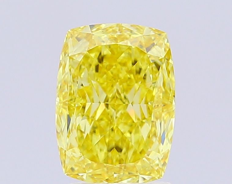 Loose Diamond - CUSHION MODIFIED 3.04ct Fancy Vivid Yellow VS2: Loose Diamond - CUSHION MODIFIED 3.04ct Fancy Vivid Yellow VS2 Source: This is a real non-mined Diamond that has been grown in a lab Shape: CUSHION MODIFIED Carats: 3.04 Color: Fancy Vivid Yellow Cert