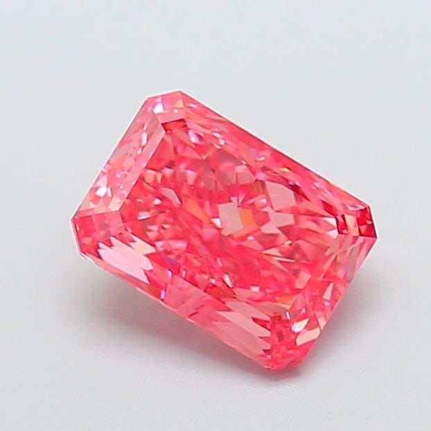 Loose Diamond - RADIANT 2.23ct Fancy Vivid Pink VS1: Loose Diamond - RADIANT 2.23ct Fancy Vivid Pink VS1 Source: This is a real non-mined Diamond that has been grown in a lab Shape: RADIANT Carats: 2.23 Color: Fancy Vivid Pink Certification: IGI Video: