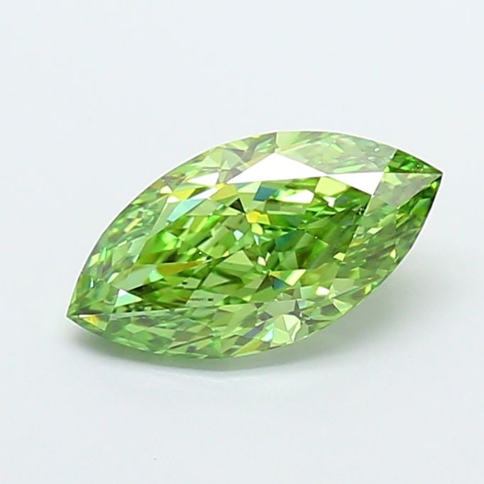 Loose Diamond - MARQUISE 1.55ct Fancy Vivid Green VS1: Loose Diamond - MARQUISE 1.55ct Fancy Vivid Green VS1 Source: This is a real non-mined Diamond that has been grown in a lab Shape: MARQUISE Carats: 1.55 Color: Fancy Vivid Green Certification: IGI Vid