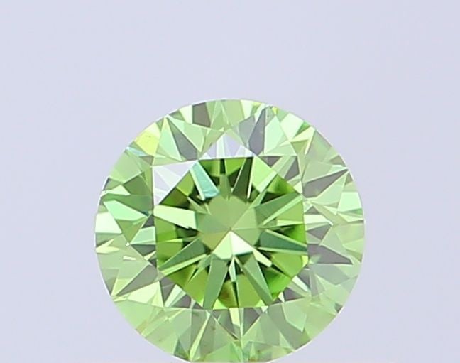 Loose Diamond - ROUND 0.44ct Fancy Vivid Green VS1: Loose Diamond - ROUND 0.44ct Fancy Vivid Green VS1 Source: This is a real non-mined Diamond that has been grown in a lab Shape: ROUND Carats: 0.44 Color: Fancy Vivid Green Certification: IGI Video: