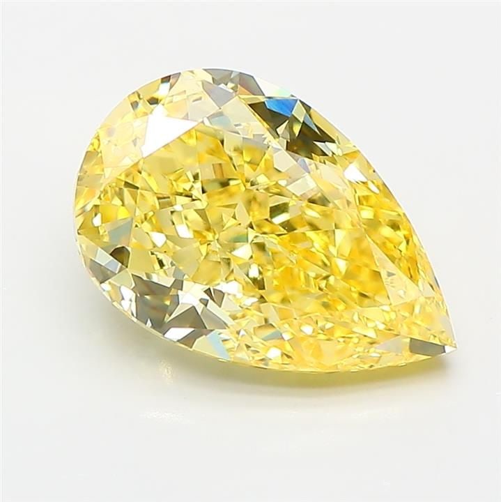 Loose Diamond - PEAR 3.35ct Fancy Vivid Yellow VS1: Loose Diamond - PEAR 3.35ct Fancy Vivid Yellow VS1 Source: This is a real non-mined Diamond that has been grown in a lab Shape: PEAR Carats: 3.35 Color: Fancy Vivid Yellow Certification: IGI Video:
