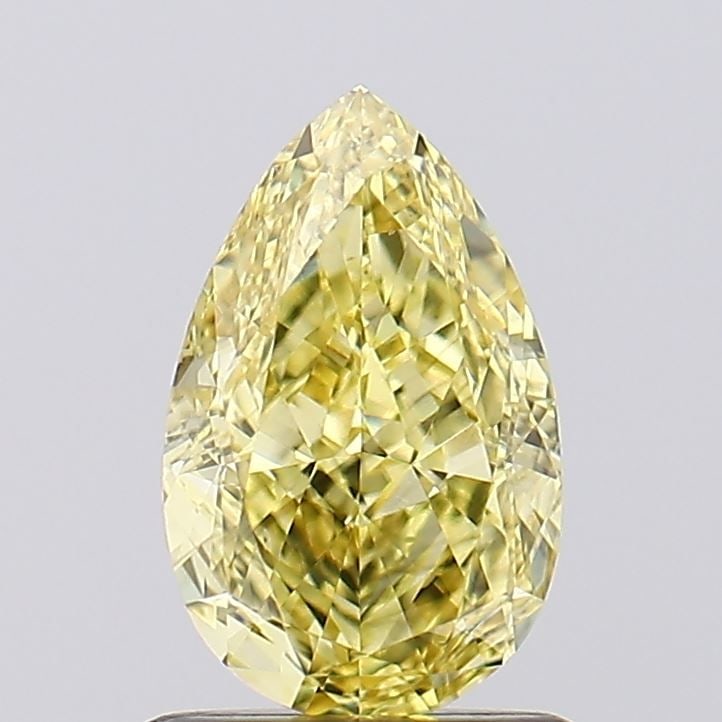 Loose Diamond - PEAR 1.05ct Fancy Vivid Yellow VS2: Loose Diamond - PEAR 1.05ct Fancy Vivid Yellow VS2 Source: This is a real non-mined Diamond that has been grown in a lab Shape: PEAR Carats: 1.05 Color: Fancy Vivid Yellow Certification: IGI Video: