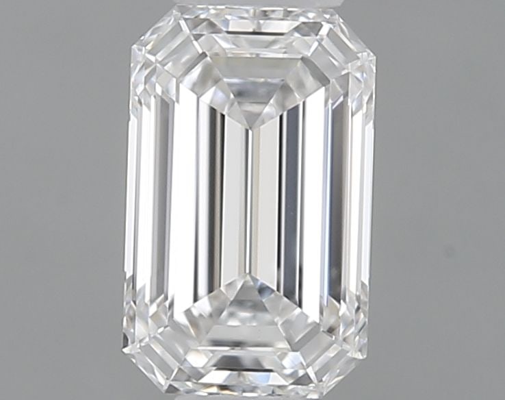 Loose Diamond - EMERALD 0.5ct D VVS2: Loose Diamond - EMERALD 0.5ct D VVS2 Source: This is a real non-mined Diamond that has been grown in a lab Shape: EMERALD Carats: 0.5 Color: D Clarity: VVS2 Certification: IGI PLEASE NOTE: Framed, Lar