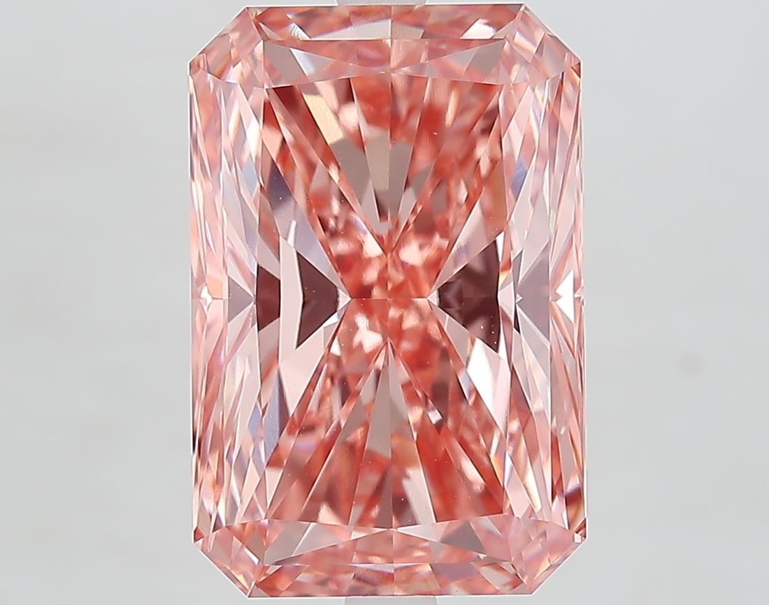 Loose Diamond - RADIANT 7.73ct Fancy Vivid Brownish Pink VVS2: Loose Diamond - RADIANT 7.73ct Fancy Vivid Brownish Pink VVS2 Source: This is a real non-mined Diamond that has been grown in a lab Shape: RADIANT Carats: 7.73 Color: Fancy Vivid Brownish Pink Certifi