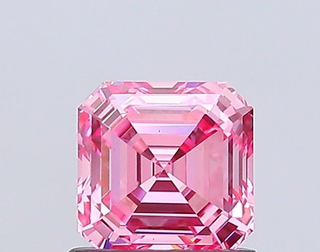 Loose Diamond - ASSCHER 1.02ct Fancy Vivid Pink VS1: Loose Diamond - ASSCHER 1.02ct Fancy Vivid Pink VS1 Source: This is a real non-mined Diamond that has been grown in a lab Shape: ASSCHER Carats: 1.02 Color: Fancy Vivid Pink Certification: IGI Video: