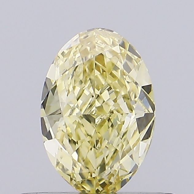 Loose Diamond - OVAL 0.44ct Fancy Intense Yellow VS1: Loose Diamond - OVAL 0.44ct Fancy Intense Yellow VS1 Source: This is a real non-mined Diamond that has been grown in a lab Shape: OVAL Carats: 0.44 Color: Fancy Intense Yellow Certification: IGI Video