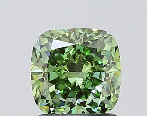 Loose Diamond - CUSHION MODIFIED 1.5ct Fancy Vivid Green VS1: Loose Diamond - CUSHION MODIFIED 1.5ct Fancy Vivid Green VS1 Source: This is a real non-mined Diamond that has been grown in a lab Shape: CUSHION MODIFIED Carats: 1.5 Color: Fancy Vivid Green Certific