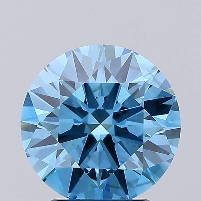 Ideal Loose Diamond - ROUND 2.53ct Fancy Vivid Blue VS1: Ideal Loose Diamond - ROUND 2.53ct Fancy Vivid Blue VS1 Source: This is a real non-mined Diamond that has been grown in a lab Shape: ROUND Carats: 2.53 Color: Fancy Vivid Blue Certification: NONE Vide