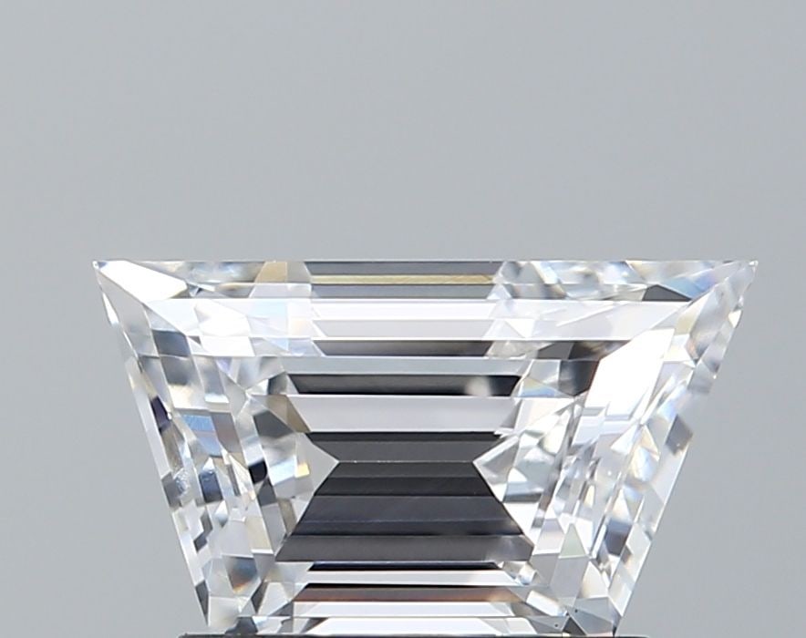 Loose Diamond - TRAPEZOID 0.99ct E VS1: Loose Diamond - TRAPEZOID 0.99ct E VS1 Source: This is a real non-mined Diamond that has been grown in a lab Shape: TRAPEZOID Carats: 0.99 Color: E Clarity: VS1 Certification: NONE Video: