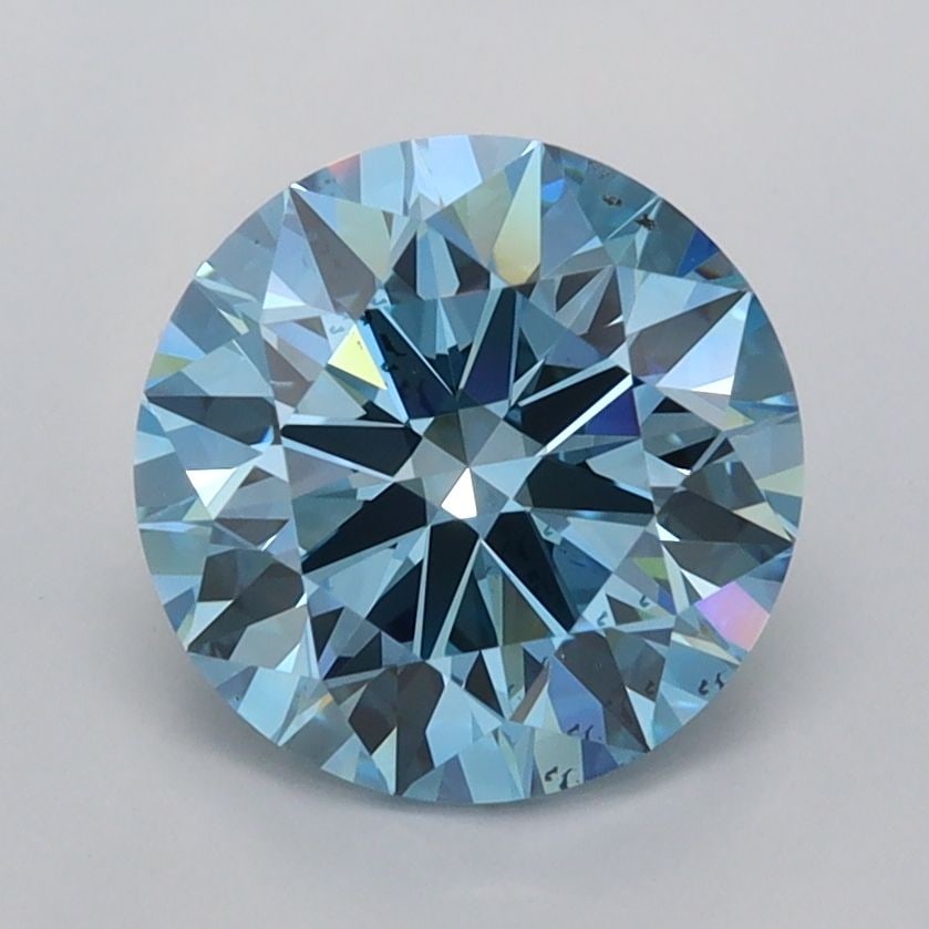 Ideal Loose Diamond - ROUND 2.03ct Fancy Vivid Blue VVS2: Ideal Loose Diamond - ROUND 2.03ct Fancy Vivid Blue VVS2 Source: This is a real non-mined Diamond that has been grown in a lab Shape: ROUND Carats: 2.03 Color: Fancy Vivid Blue Certification: IGI