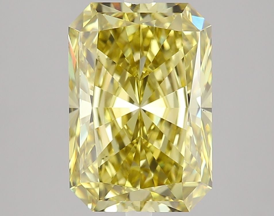 Loose Diamond - RADIANT 3.09ct Fancy Intense Yellow VS1: Loose Diamond - RADIANT 3.09ct Fancy Intense Yellow VS1 Source: This is a real non-mined Diamond that has been grown in a lab Shape: RADIANT Carats: 3.09 Color: Fancy Intense Yellow Certification: IGI