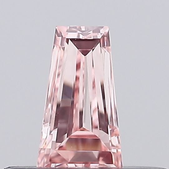 Loose Diamond - TAPERED BAGUETTE 0.23ct Fancy Vivid Pink VS1: Loose Diamond - TAPERED BAGUETTE 0.23ct Fancy Vivid Pink VS1 Source: This is a real non-mined Diamond that has been grown in a lab Shape: TAPERED BAGUETTE Carats: 0.23 Color: Fancy Vivid Pink Certific