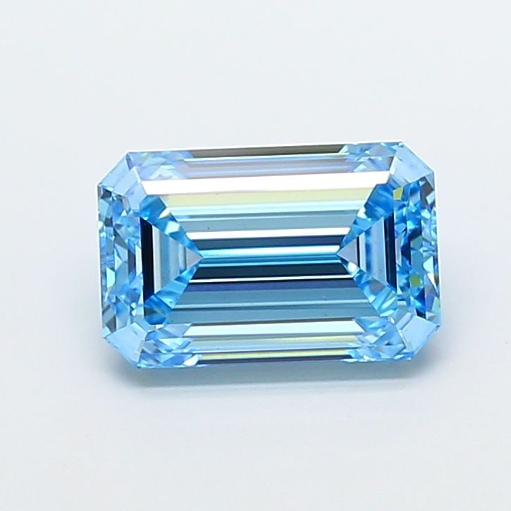 Loose Diamond - EMERALD 3.07ct Fancy Vivid Blue VS1: Loose Diamond - EMERALD 3.07ct Fancy Vivid Blue VS1 Source: This is a real non-mined Diamond that has been grown in a lab Shape: EMERALD Carats: 3.07 Color: Fancy Vivid Blue Certification: IGI Video: