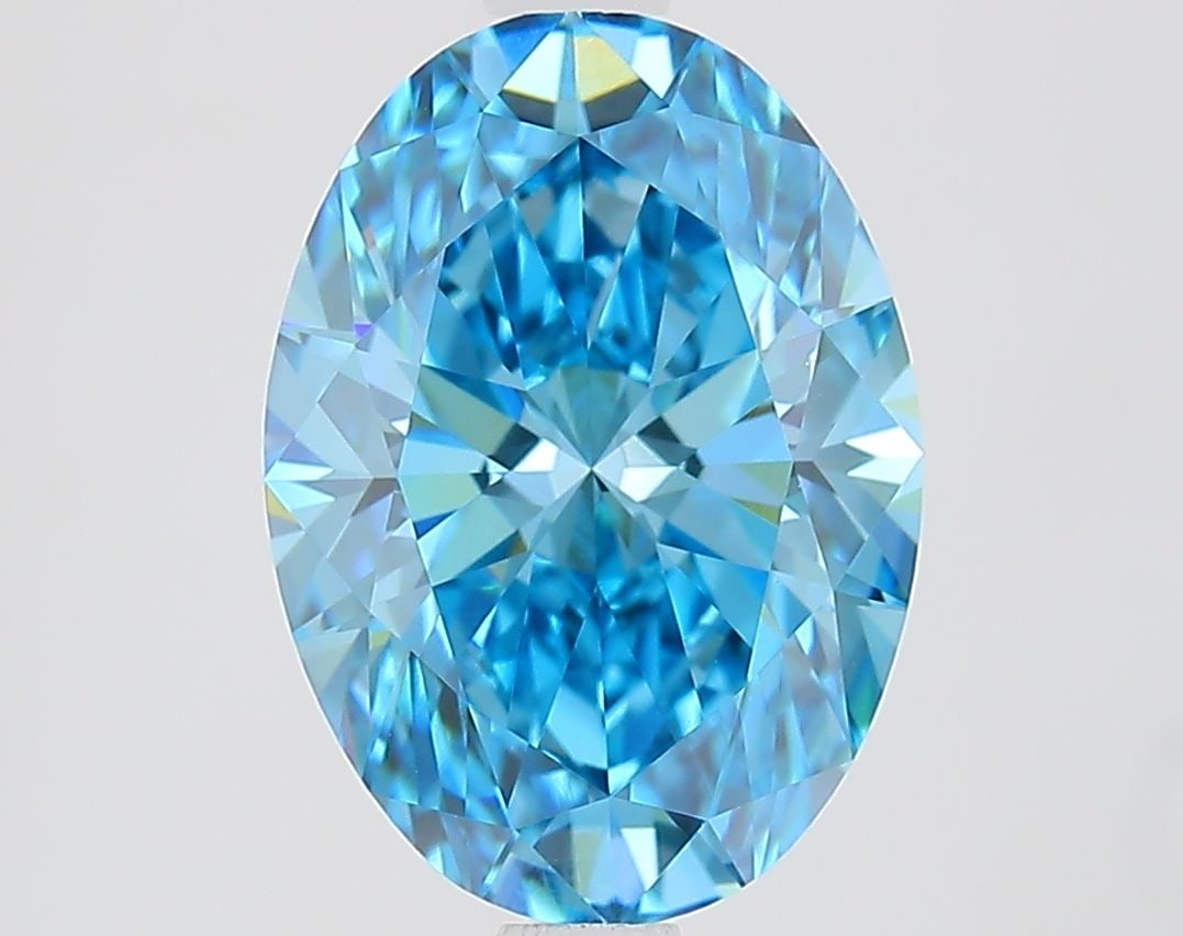 Loose Diamond - OVAL 2.72ct Fancy Vivid Blue VVS2: Loose Diamond - OVAL 2.72ct Fancy Vivid Blue VVS2 Source: This is a real non-mined Diamond that has been grown in a lab Shape: OVAL Carats: 2.72 Color: Fancy Vivid Blue Certification: IGI Video: