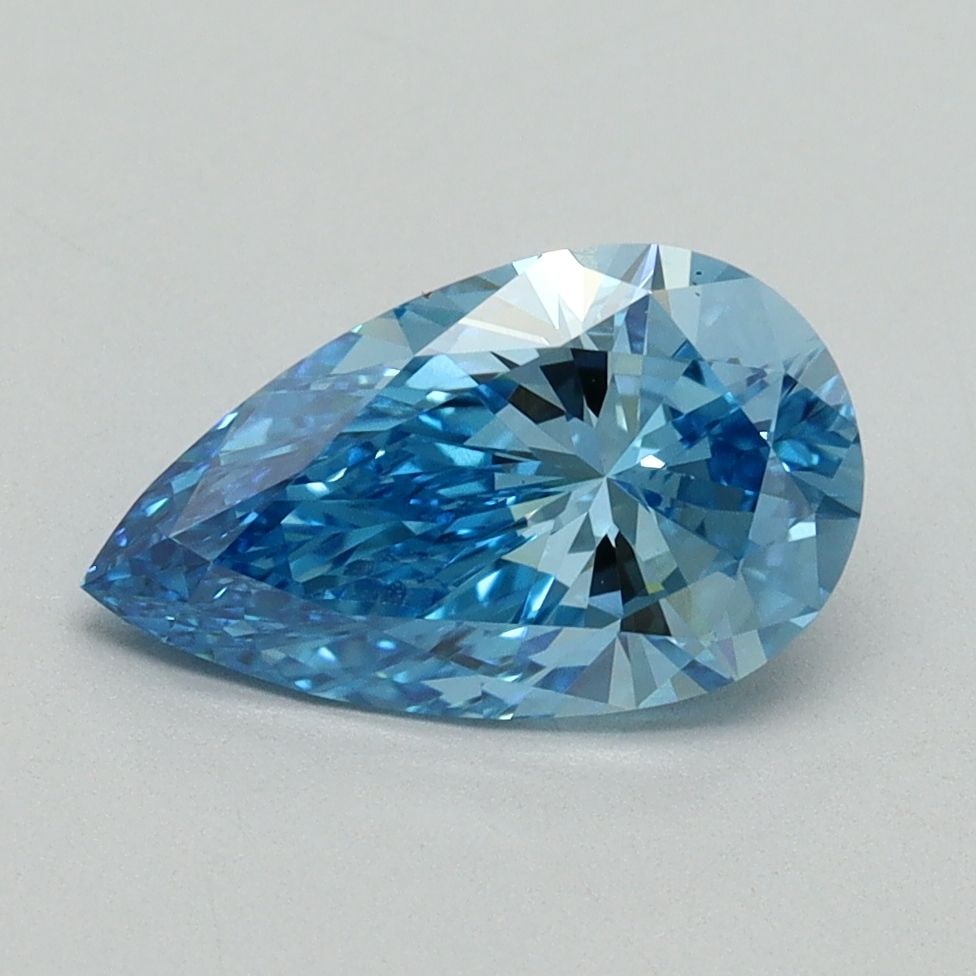 Loose Diamond - PEAR 1.51ct Fancy Vivid Blue VS1: Loose Diamond - PEAR 1.51ct Fancy Vivid Blue VS1 Source: This is a real non-mined Diamond that has been grown in a lab Shape: PEAR Carats: 1.51 Color: Fancy Vivid Blue Certification: IGI Video: