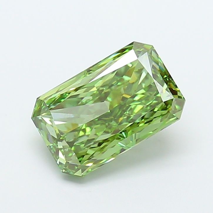Loose Diamond - RADIANT 3.03ct Fancy Vivid Green VVS2: Loose Diamond - RADIANT 3.03ct Fancy Vivid Green VVS2 Source: This is a real non-mined Diamond that has been grown in a lab Shape: RADIANT Carats: 3.03 Color: Fancy Vivid Green Certification: IGI Vide