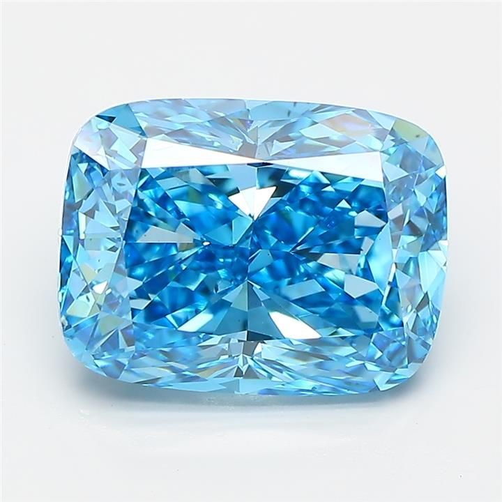 Loose Diamond - CUSHION MODIFIED 5.0ct Fancy Vivid Blue VS2: Loose Diamond - CUSHION MODIFIED 5.0ct Fancy Vivid Blue VS2 Source: This is a real non-mined Diamond that has been grown in a lab Shape: CUSHION MODIFIED Carats: 5.0 Color: Fancy Vivid Blue Certificat