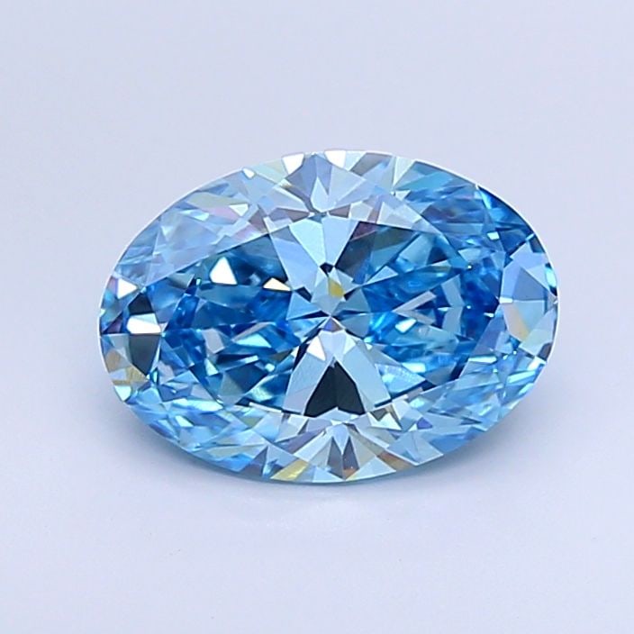 Loose Diamond - OVAL 3.03ct Fancy Vivid Blue VS1: Loose Diamond - OVAL 3.03ct Fancy Vivid Blue VS1 Source: This is a real non-mined Diamond that has been grown in a lab Shape: OVAL Carats: 3.03 Color: Fancy Vivid Blue Certification: IGI Video: