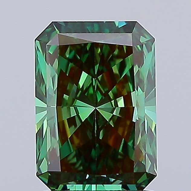Loose Diamond - RADIANT 2.09ct Fancy Vivid Green VS1: Loose Diamond - RADIANT 2.09ct Fancy Vivid Green VS1 Source: This is a real non-mined Diamond that has been grown in a lab Shape: RADIANT Carats: 2.09 Color: Fancy Vivid Green Certification: IGI Video