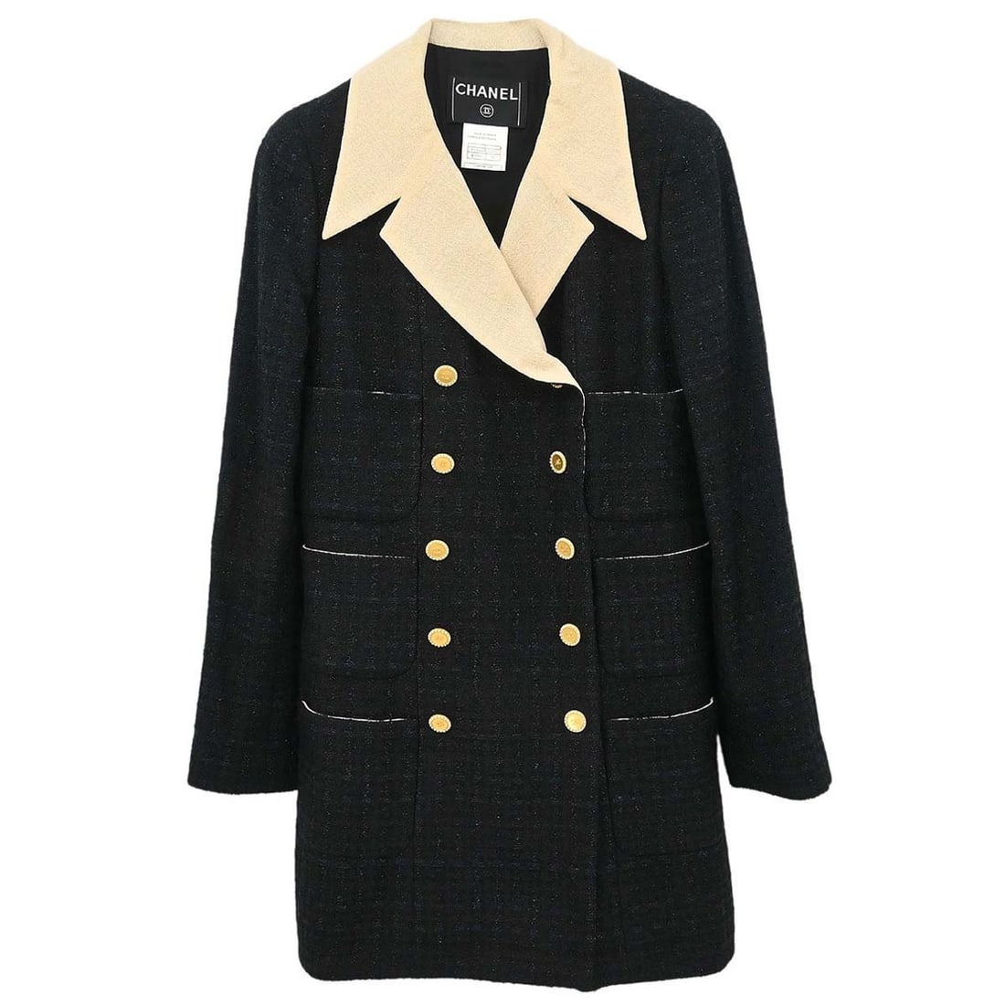 CHANEL black women s mid-length button coat size 36 (1 of 18)
