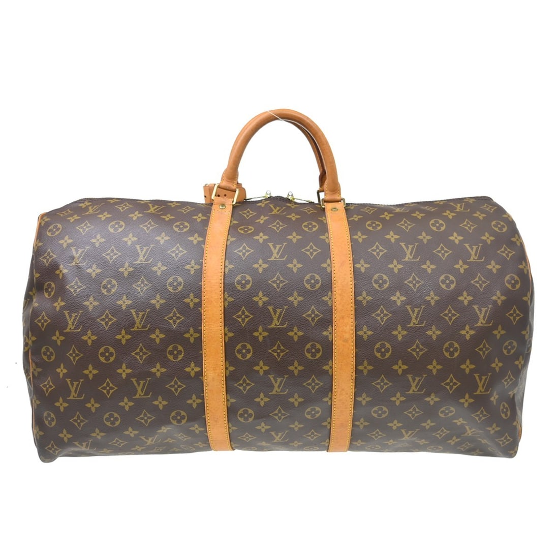 Louis Vuitton Keepall 60 Monogram Canvas Duffle Bag: Louis Vuitton Keepall 60 Monogram Canvas Duffle Bag This Louis Vuitton Keepall 60 travel handbag features the iconic Monogram canvas with leather trim, offering both style and durability. Designed as 