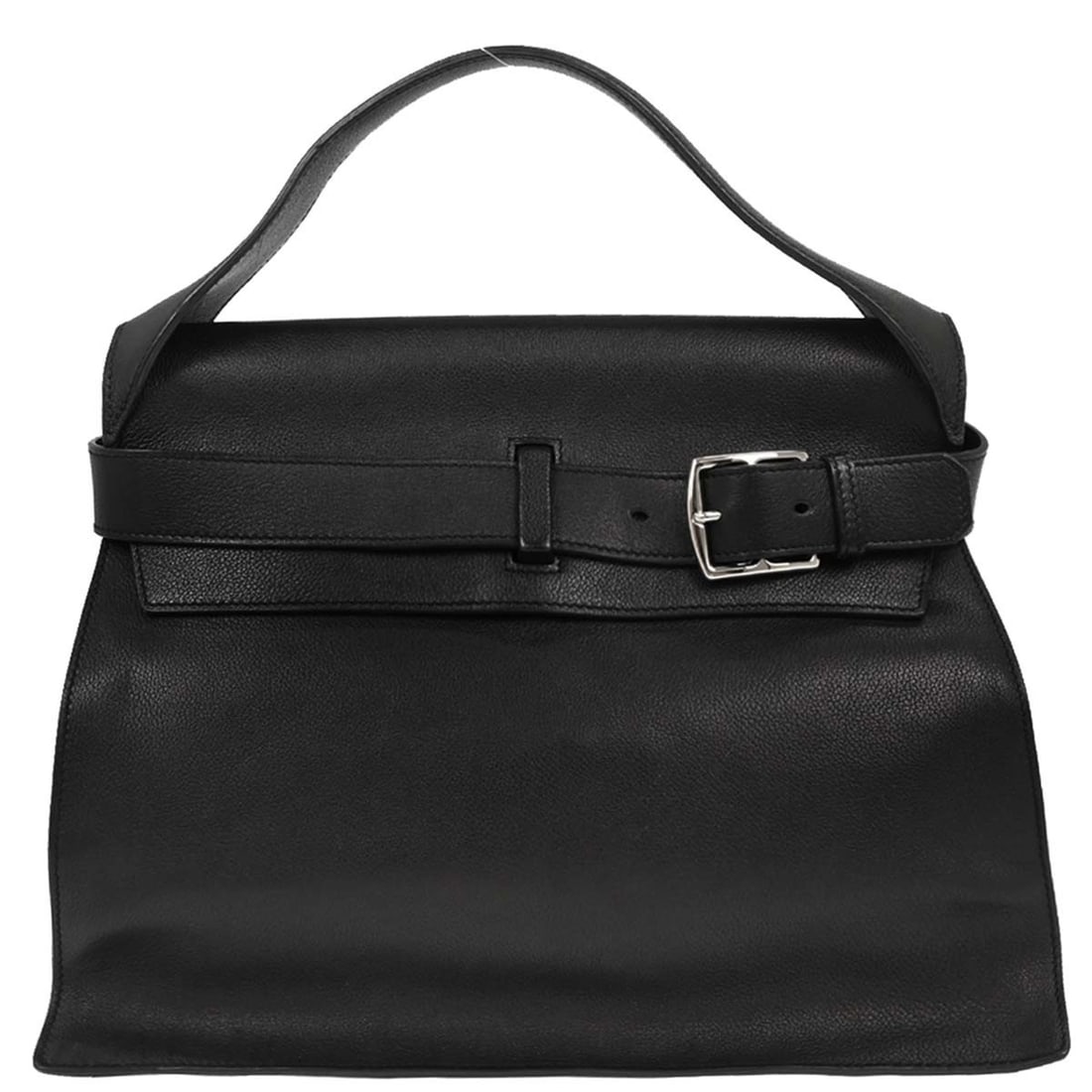 Hermes Etribelt Black Leather Top Handle Satchel: Hermes Etribelt Black Leather Top Handle Satchel This Hermes Etribelt handbag features luxurious black Evergrain leather, offering a sophisticated and timeless look. Designed in a medium size, it has 