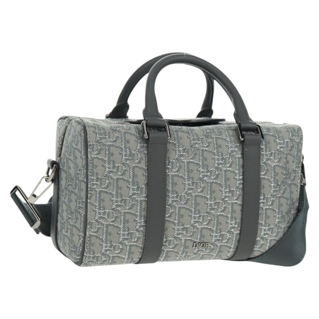 Christian Dior Trotter Canvas Rango 26 Gray Silver 2way Shoulder Handbag with Strap: Christian Dior Trotter Canvas Rango 26 Gray Silver 2way Shoulder Handbag with Strap This Christian Dior Trotter Canvas Rango 26 handbag features a gray and silver exterior with the iconic Trotter canv
