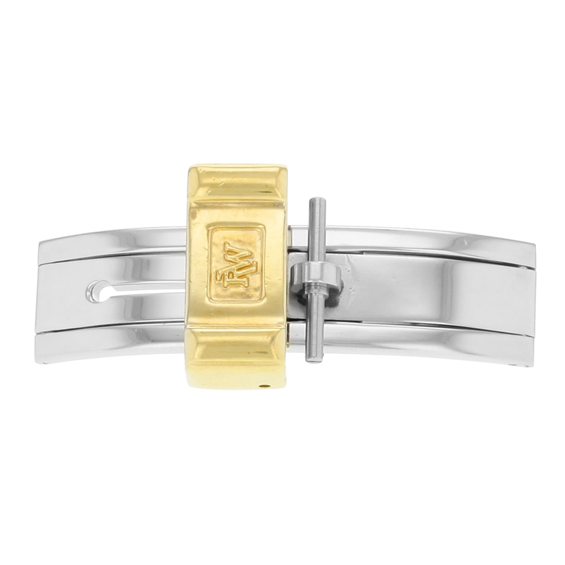 Raymond Weil Two-Tone Stainless Steel Watch Buckle 12 mm: Raymond Weil Two-Tone Stainless Steel Watch Buckle 12 mm This Raymond Weil buckle is crafted from durable two-tone stainless steel, showcasing a sophisticated design that complements a variety of watc