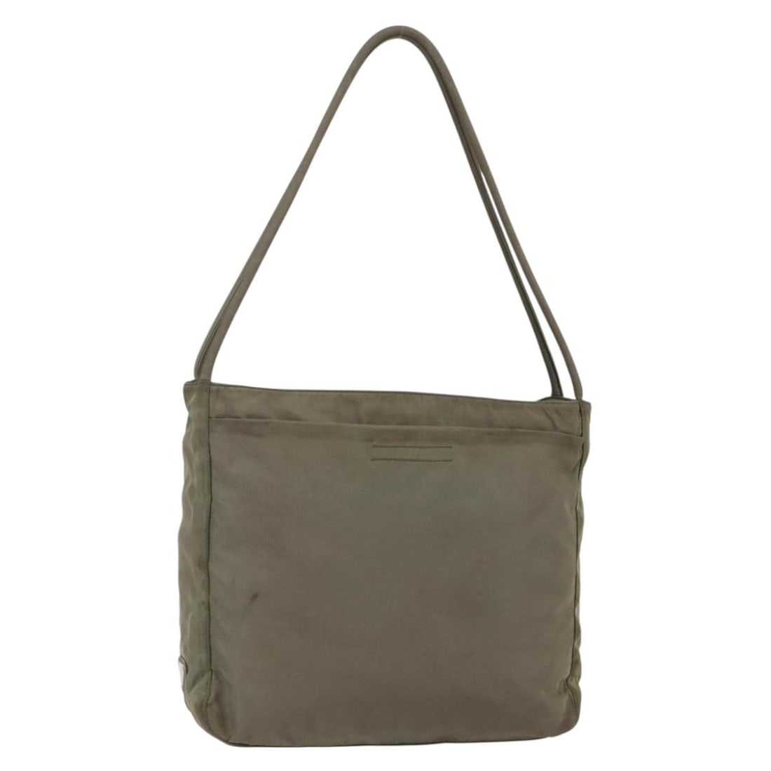Prada nylon khaki silver women s tote bag Italy: Prada nylon khaki silver women s tote bag Italy This PRADA tote bag is crafted from khaki nylon with silver-tone accents and features a spacious interior, making it suitable for daily use. The bag is 
