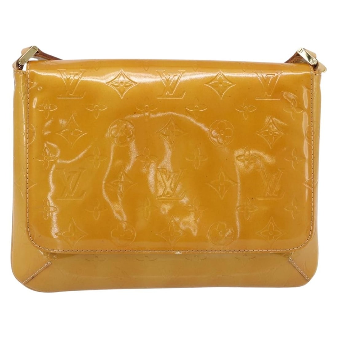 Louis Vuitton Monogram Vernis Thompson Street yellow patent leather handbag: Louis Vuitton Monogram Vernis Thompson Street yellow patent leather handbag This Louis Vuitton Thompson Street handbag features the iconic Monogram Vernis design in yellow patent leather. Crafted in F