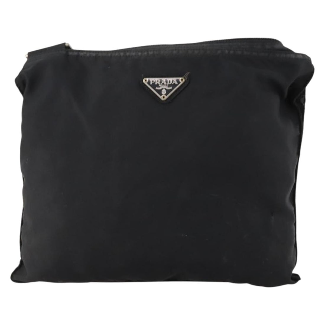 Black Nylon Flat Messenger Shoulder Bag by Prada (1 of 18)