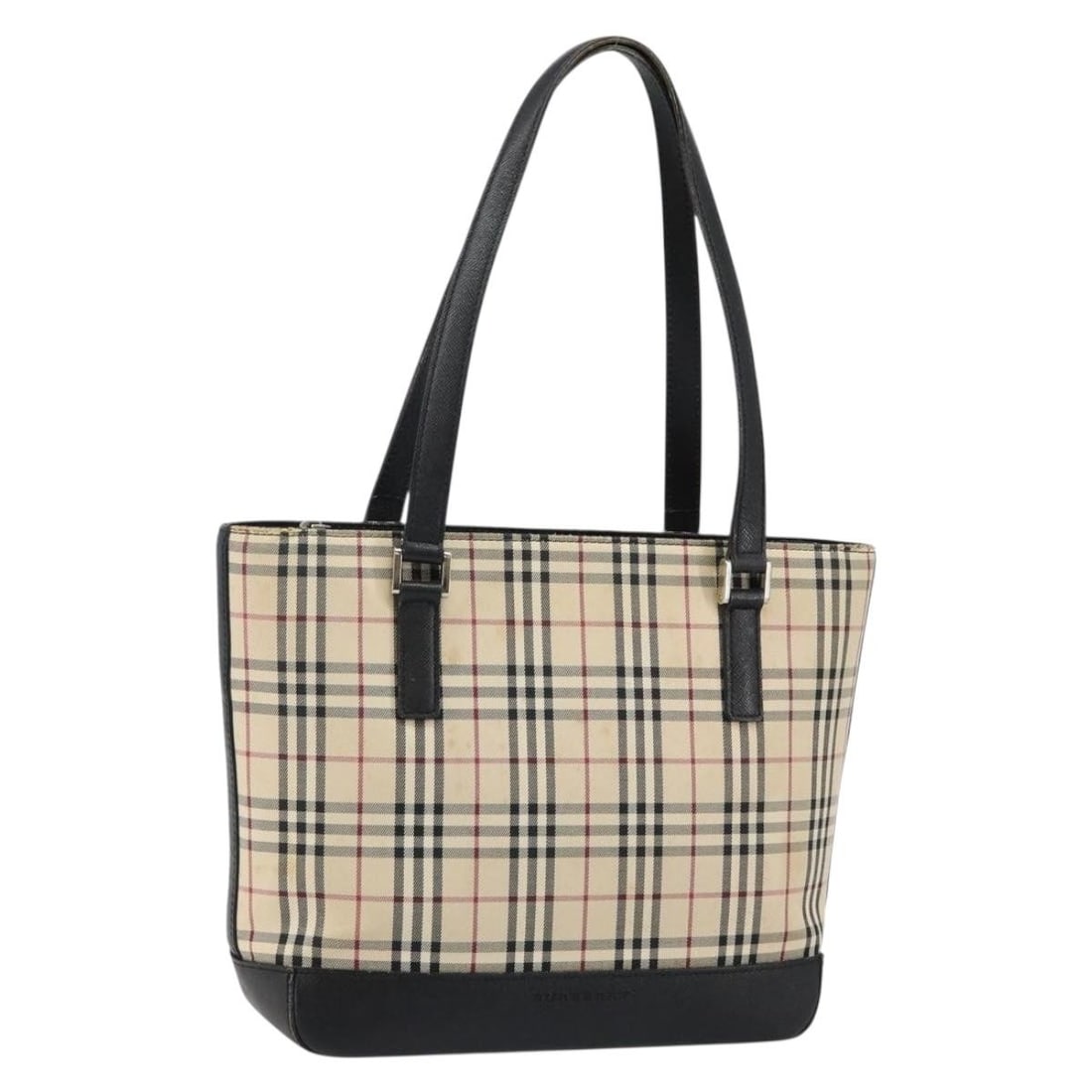 Burberry Nova Check canvas tote beige silver: Burberry Nova Check canvas tote beige silver This Burberry Nova Check tote bag is crafted from beige and silver canvas and features Burberry's iconic check pattern. Designed for women, the bag offers 