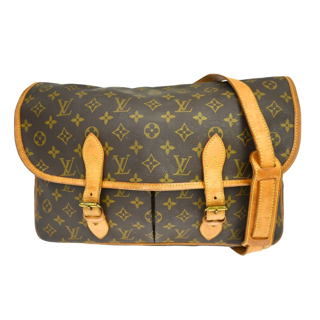 Louis Vuitton Gibeciere GM Monogram Canvas Messenger Bag: Louis Vuitton Gibeciere GM Monogram Canvas Messenger Bag This Louis Vuitton Gibeciere GM shoulder bag features the iconic monogram canvas leather in brown. Designed with a medium size and a messenger 