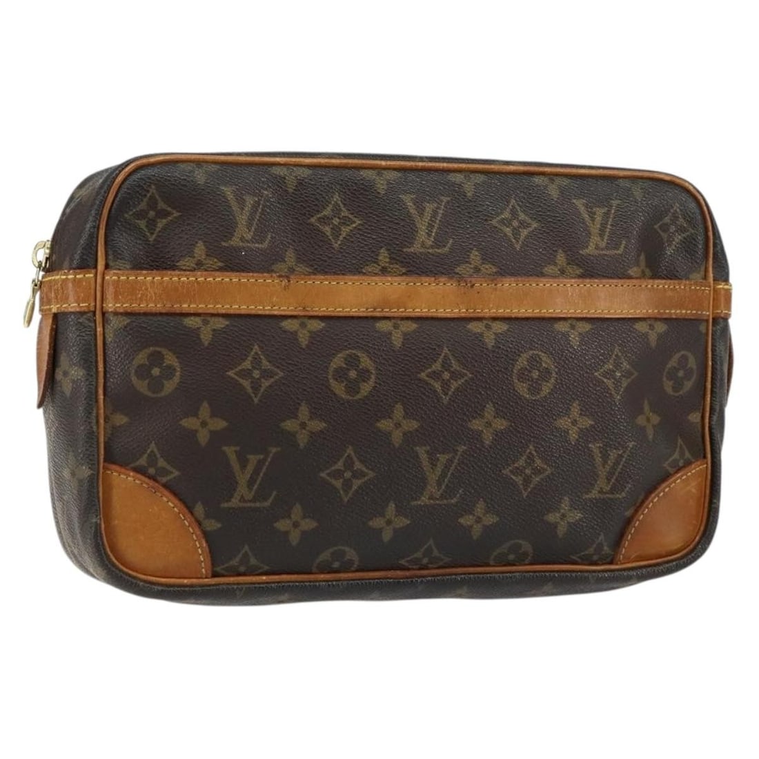 LOUIS VUITTON Monogram Compiegne 28 Clutch Bag M51845 Auth France: LOUIS VUITTON Monogram Compiegne 28 Clutch Bag M51845 Auth France This LOUIS VUITTON Monogram Compiegne 28 Clutch Bag (Model M51845) is a stylish accessory crafted from durable Monogram Canvas, showca