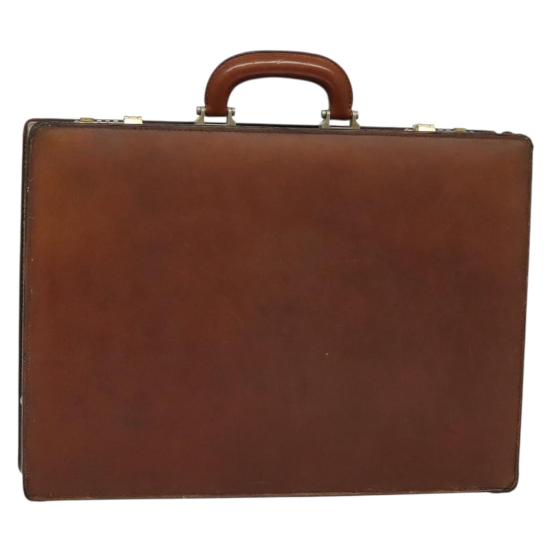 LOEWE Black Gold Anagram Attache Case Leather Hand Bag Authentic (1 of 18)