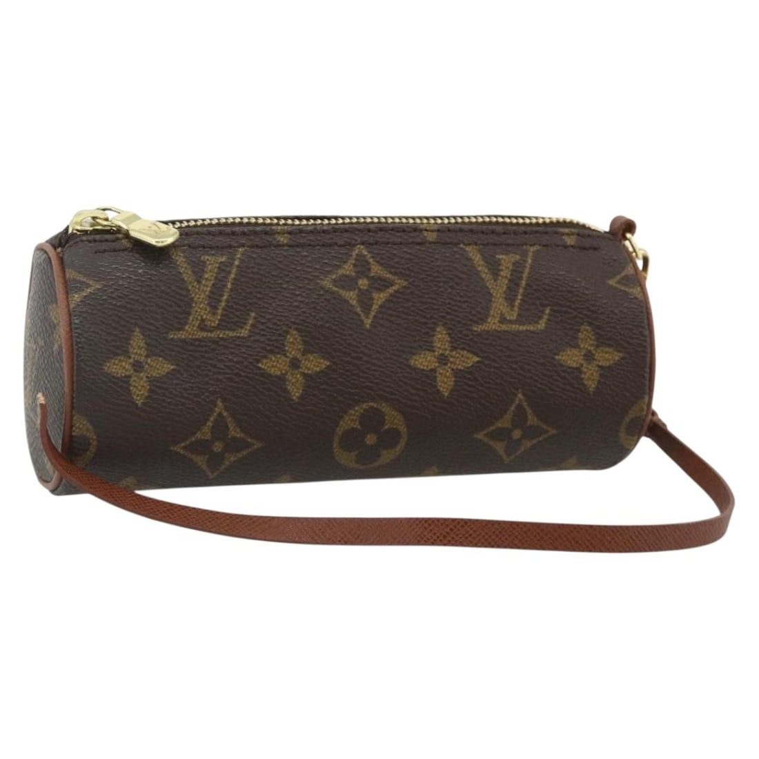 Louis Vuitton Monogram Canvas Pouch with Broken Strap: Louis Vuitton Monogram Canvas Pouch with Broken Strap This Louis Vuitton Monogram Papillon Pouch is crafted from the brand's signature monogram canvas and designed for women. The pouch features a comp