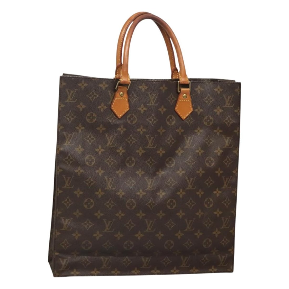 LOUIS VUITTON Monogram Sac Plat Hand Bag M51140 Authentic France: LOUIS VUITTON Monogram Sac Plat Hand Bag M51140 Authentic France This Louis Vuitton Monogram Sac Plat Hand Bag (Model M51140) showcases the iconic Monogram Canvas, a hallmark of luxury and style. The 