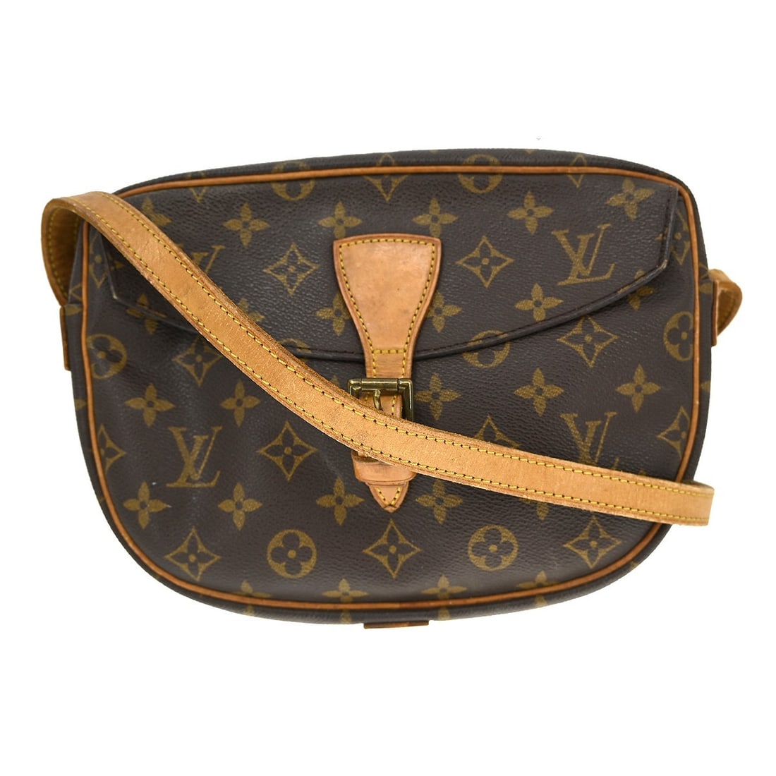 Louis Vuitton Jeune Fille MM Monogram Canvas Shoulder Bag: Louis Vuitton Jeune Fille MM Monogram Canvas Shoulder Bag This Louis Vuitton Jeune Fille MM shoulder bag is crafted from the brand's signature monogram canvas with a brown exterior and beige crossbody
