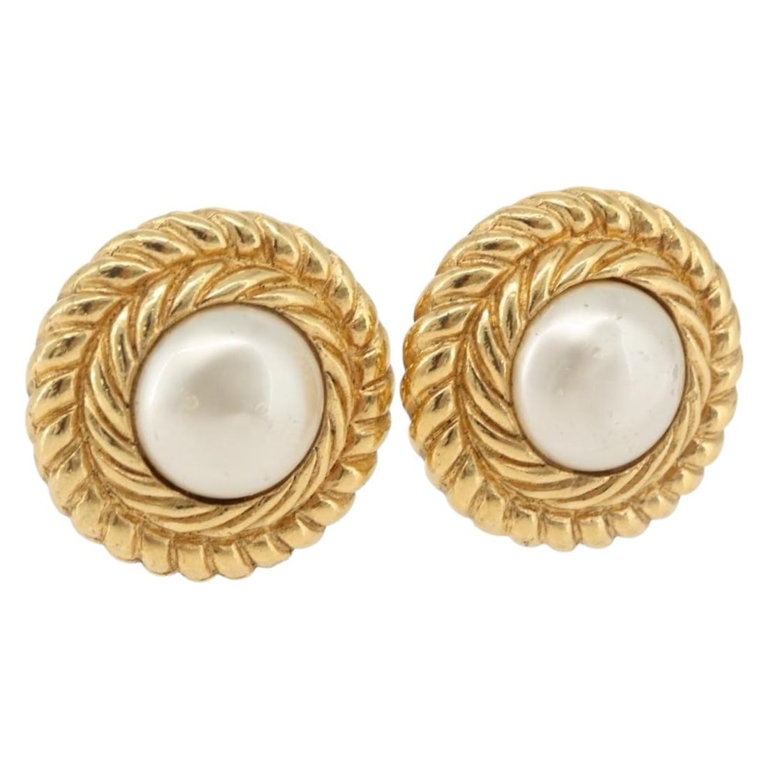 CHANEL Gold Plated CC Earrings France: CHANEL Gold Plated CC Earrings France This CHANEL women's earring is crafted from gold-plated metal and features the iconic CC logo. Made in France, the earring is gold in color and designed for a sop