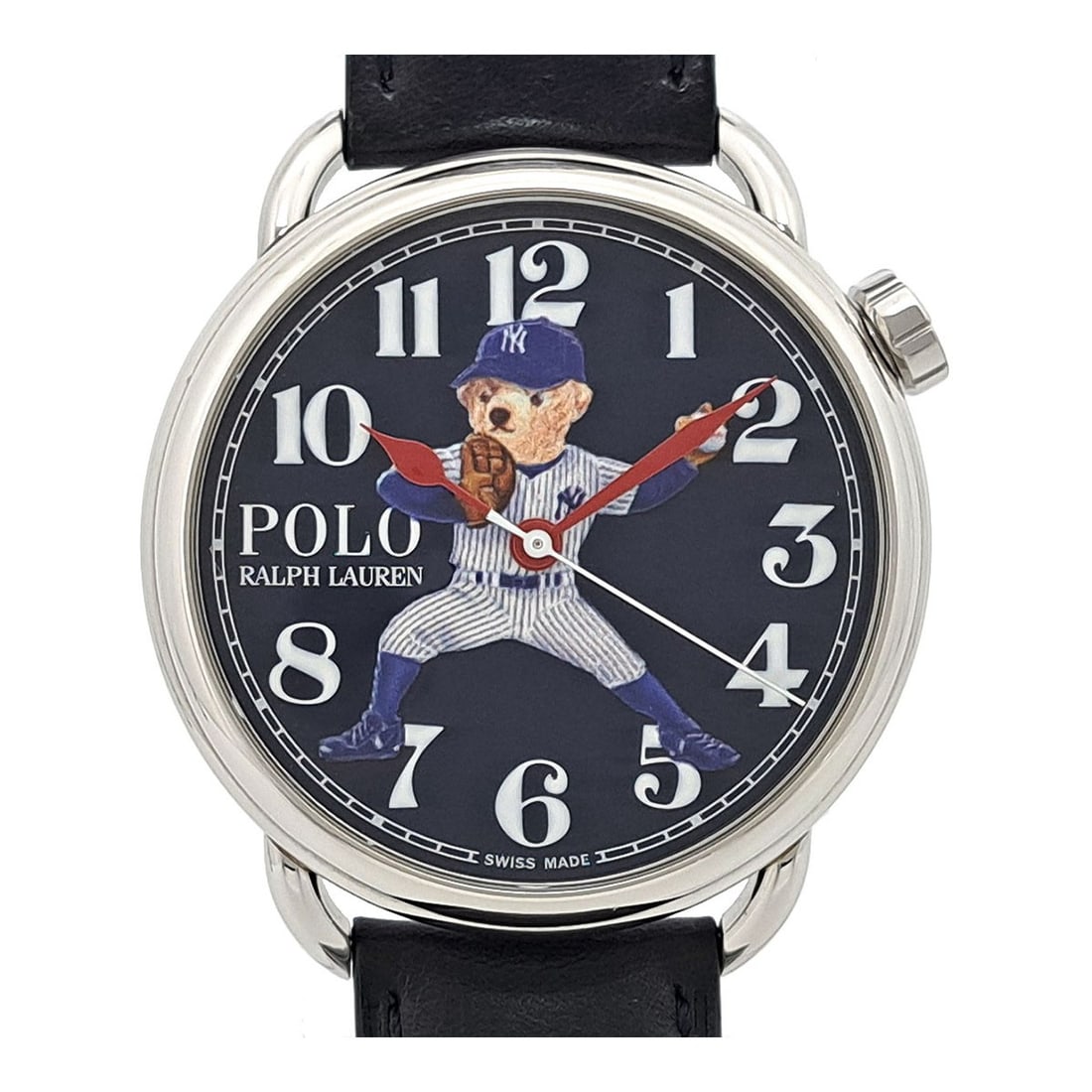 Ralph Lauren Polo NY Yankees Bear Automatic Navy Dial Watch Box (1 of 9)