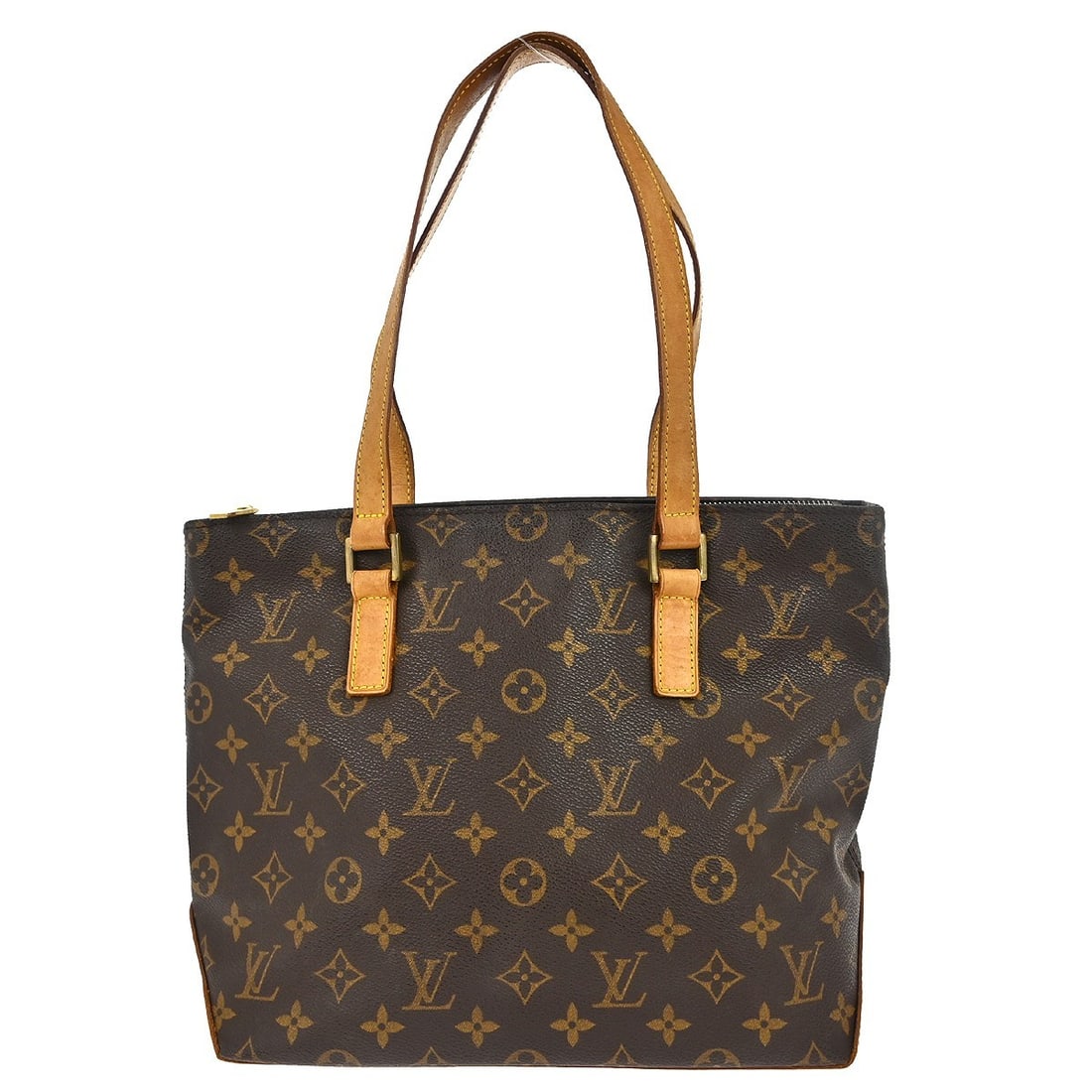 Louis Vuitton Monogram Cabas Piano tote bag: Louis Vuitton Monogram Cabas Piano tote bag This Louis Vuitton Cabas Piano tote bag features the iconic monogram canvas leather exterior, complemented by beige double handles and a brown canvas lining