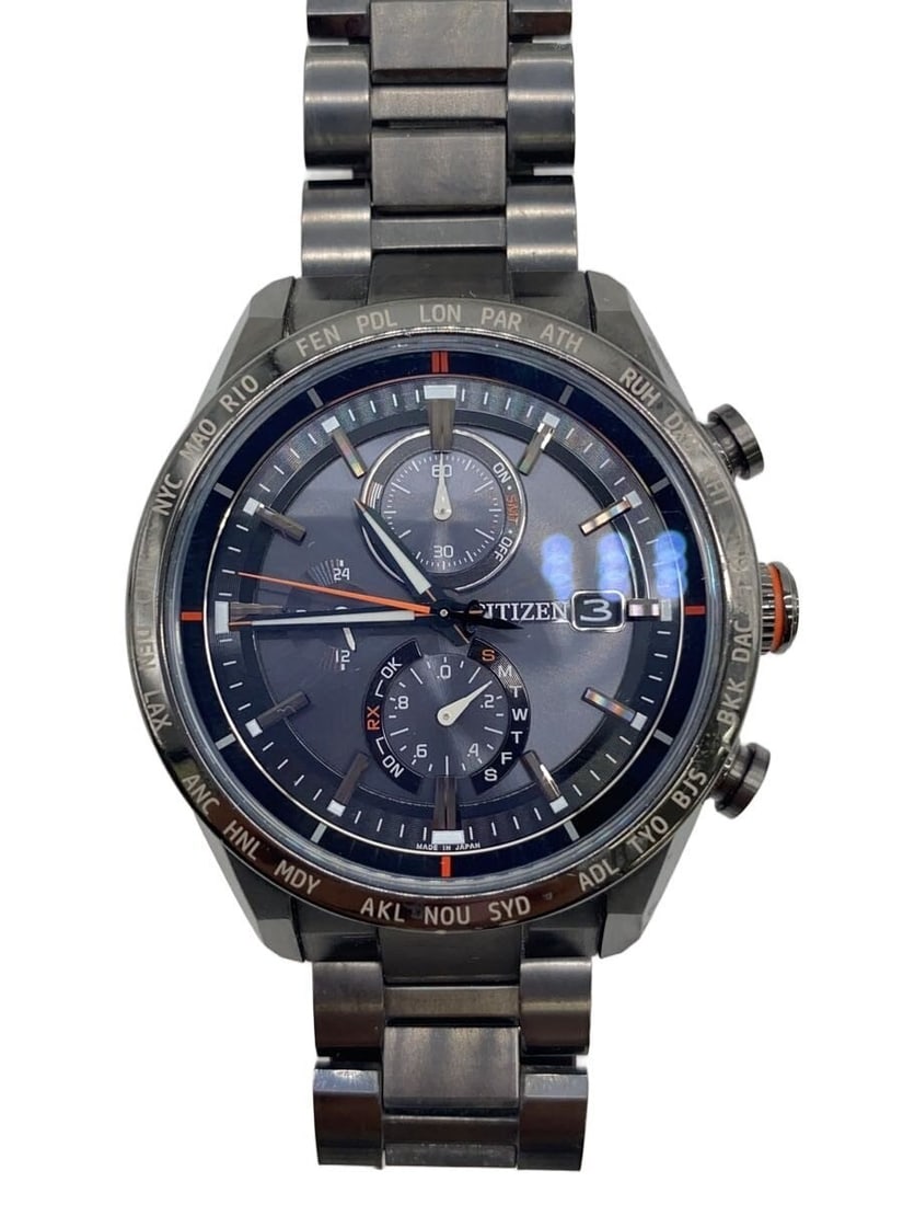 Citizen Attesa Solar Stainless Steel Gray Dial Men's Wristwatch: Citizen Attesa Solar Stainless Steel Gray Dial Men's Wristwatch This CITIZEN ATTESA Solar AT8185-62E/H800-T025871 men's wristwatch features a durable stainless steel construction in a sleek gray finis