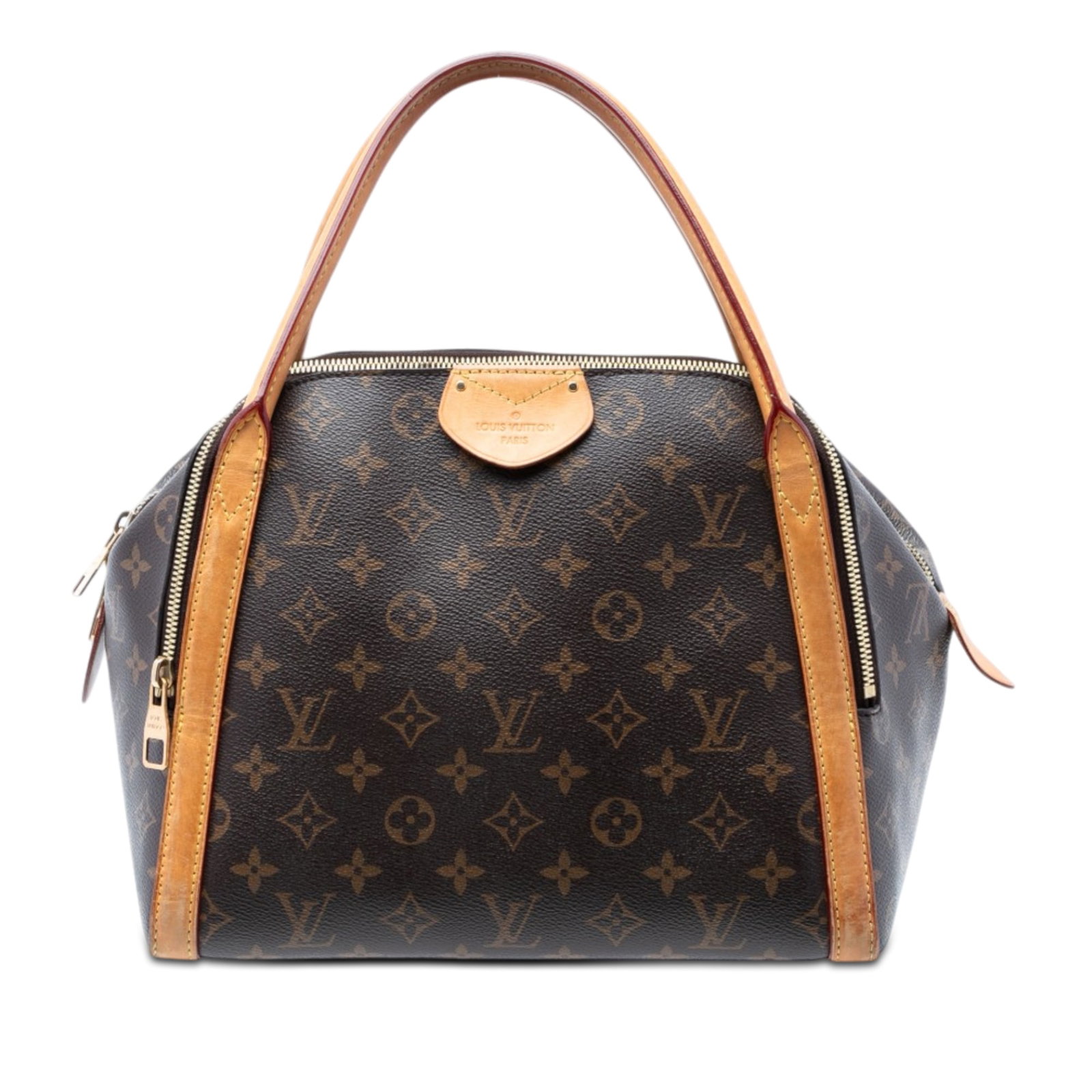 Louis Vuitton Marais MM monogram canvas tote bag: Louis Vuitton Marais MM monogram canvas tote bag This Louis Vuitton Monogram Marais MM bag features the iconic monogram canvas with vachetta leather trim and rolled leather handles. It is designed wit