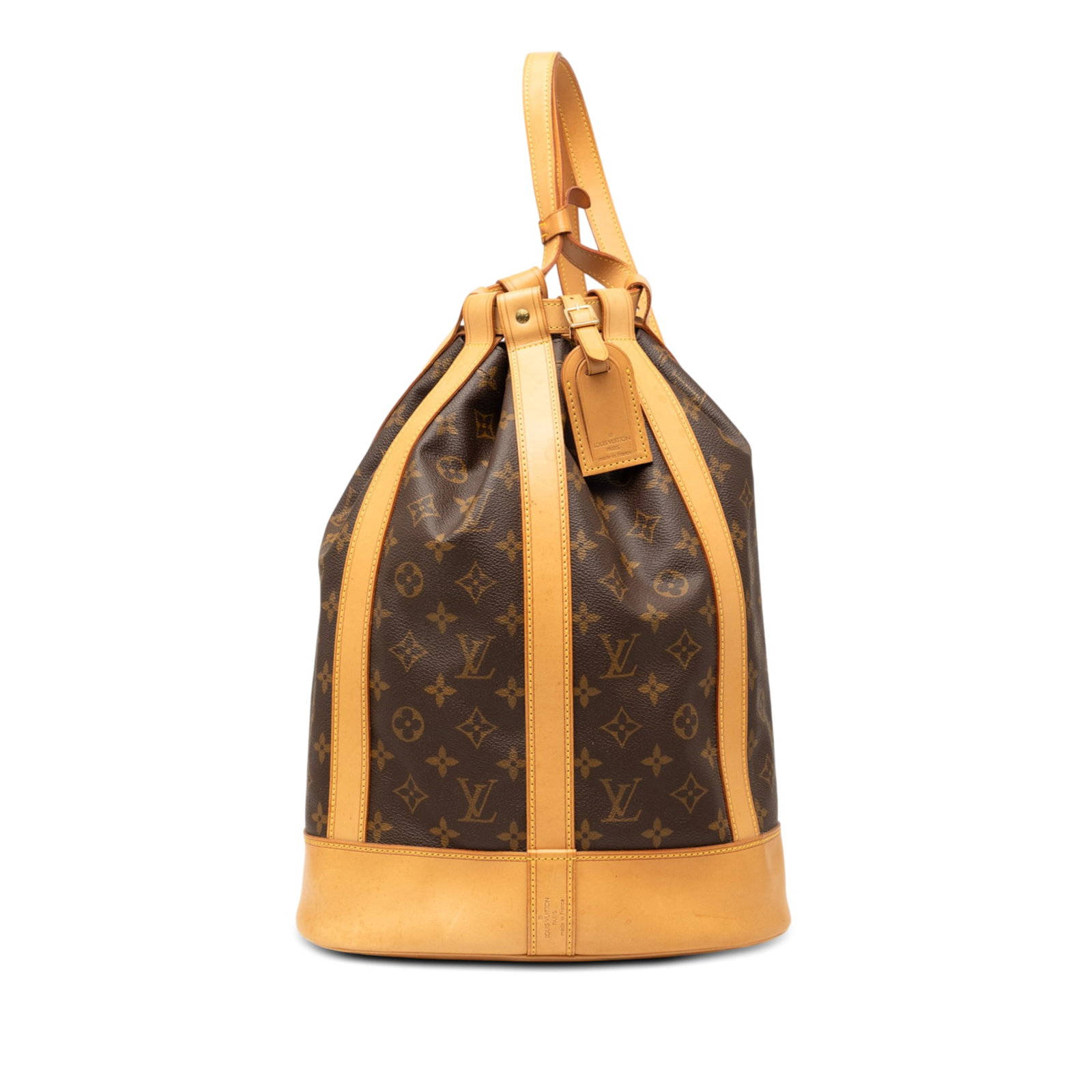 Louis Vuitton Monogram Canvas Randonnee PM Bag: Louis Vuitton Monogram Canvas Randonnee PM Bag The Louis Vuitton Monogram Randonnee PM features the iconic monogram canvas with vachetta leather trim and a flat vachetta leather strap. It is designed 