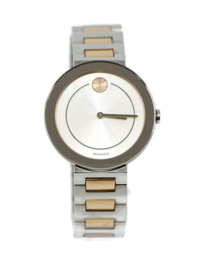 Movado Bold 3600533 Stainless Steel Analog Watch with Box: Movado Bold 3600533 Stainless Steel Analog Watch with Box This Movado Bold wristwatch combines classic elegance with modern design. Crafted from high-quality stainless steel, it features a sleek 34mm 