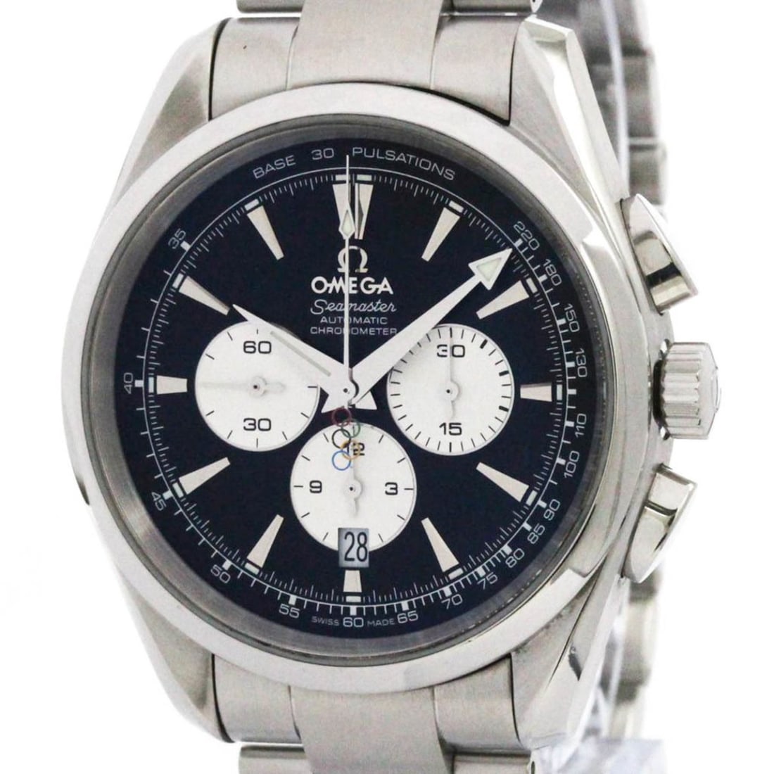 OMEGA Aqua Terra Beijing Olympics Chronograph Men's Wristwatch 221.10.42.40.01.001: OMEGA Aqua Terra Beijing Olympics Chronograph Men's Wristwatch 221.10.42.40.01.001 This OMEGA Seamaster Aqua Terra Chronograph Beijing Olympics wristwatch is a Swiss-made timepiece designed for men. I