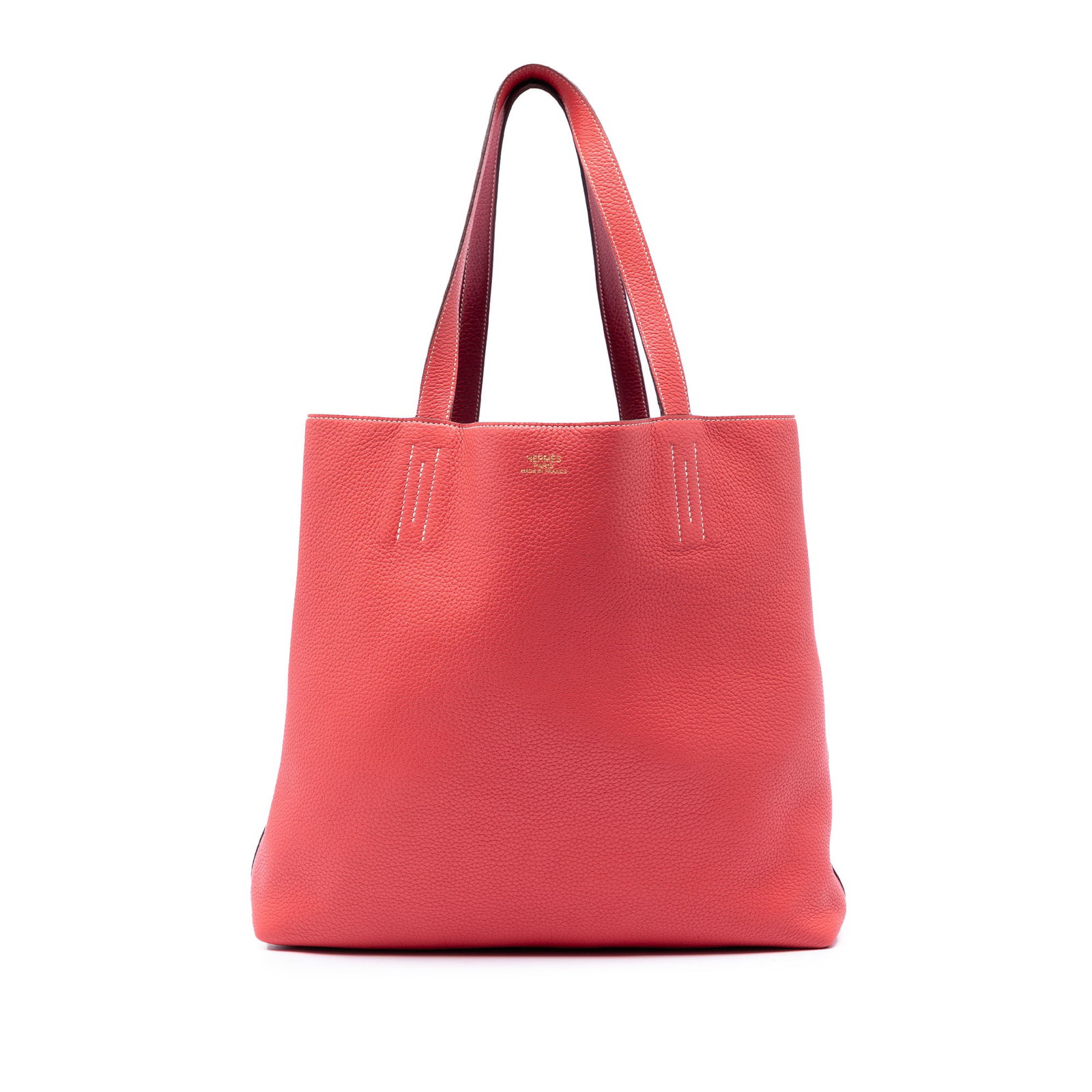 Hermes Clemence Double Sens 36 Red Leather Tote (1 of 6)