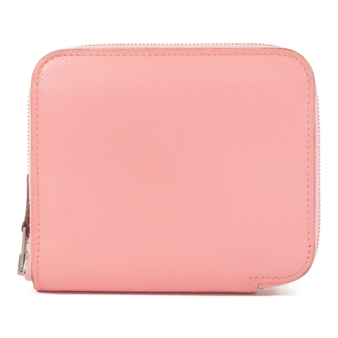 Hermes Rose Azalee Epsom Silk Compact Round Wallet: Hermes Rose Azalee Epsom Silk Compact Round Wallet This Hermes round wallet is crafted from leather in a vibrant pink hue. Designed for women, it features a compact silhouette and offers a stylish way